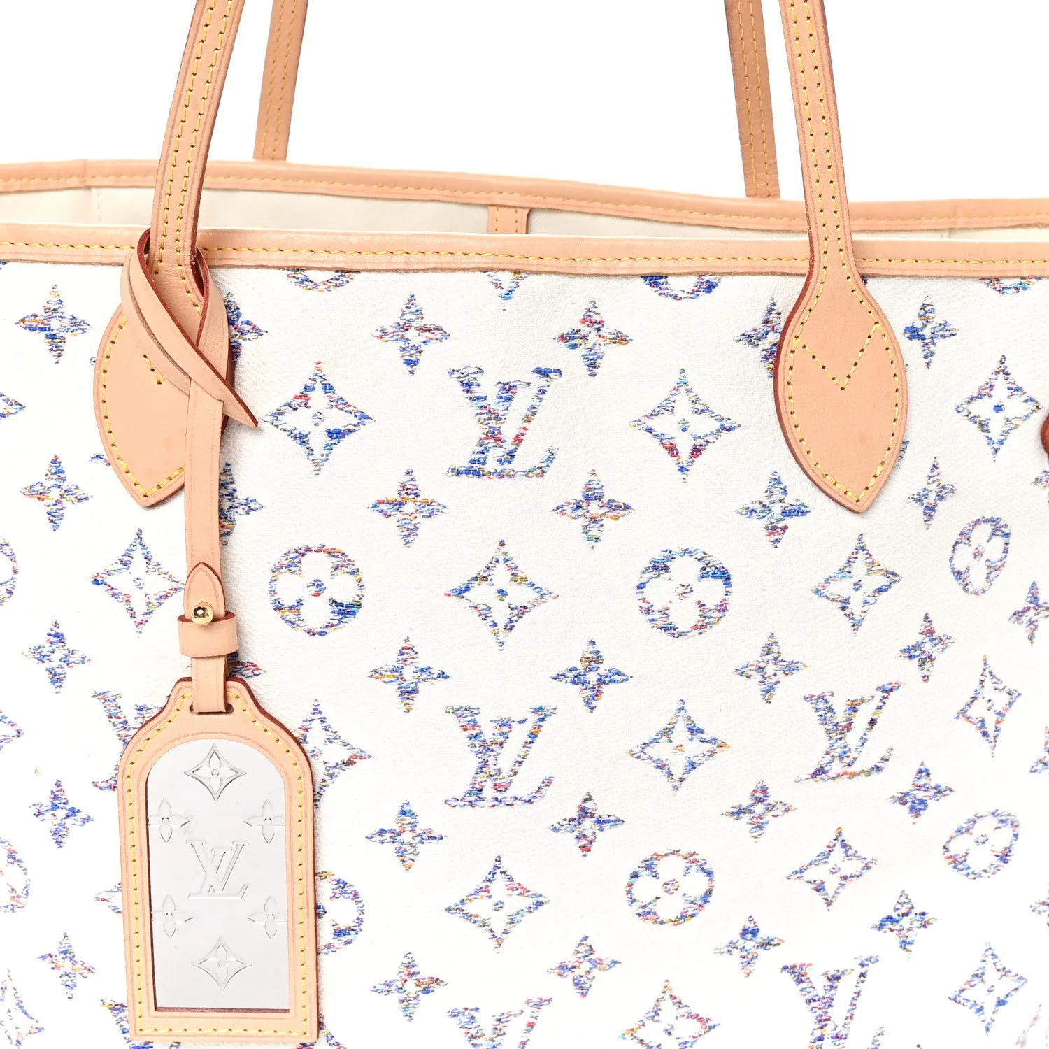 Louis Vuitton Monogram Jacquard Neverfull MM Multicolor Beige – photo 8