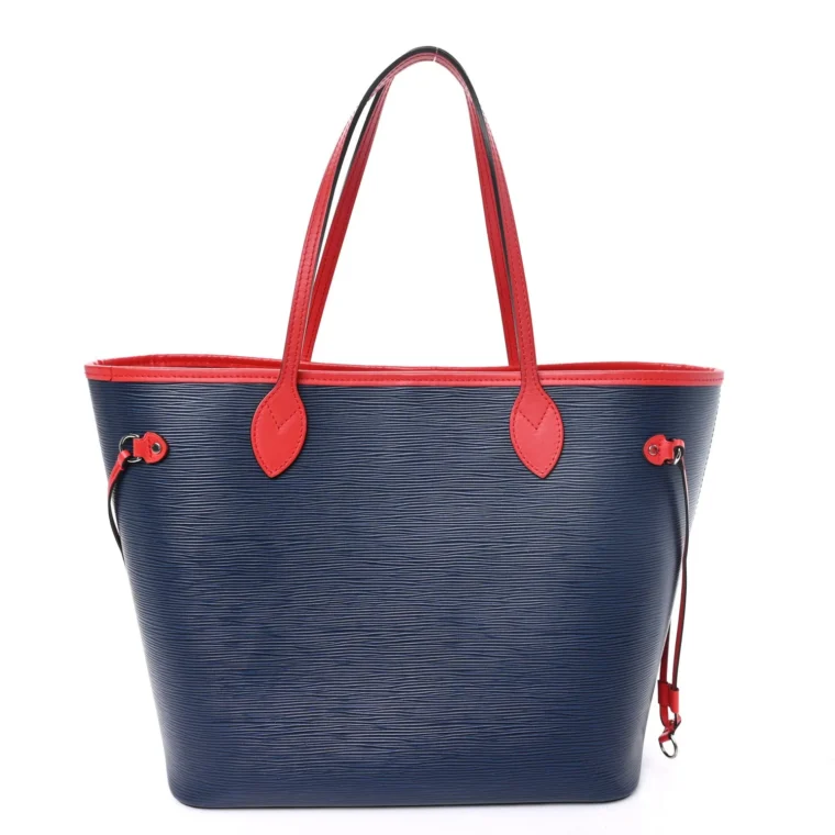 Louis Vuitton Epi Neverfull MM Indigo Coquelicot for Sale