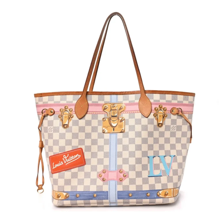 Louis Vuitton Damier Azur Summer Trunks Neo Neverfull MM for Sale