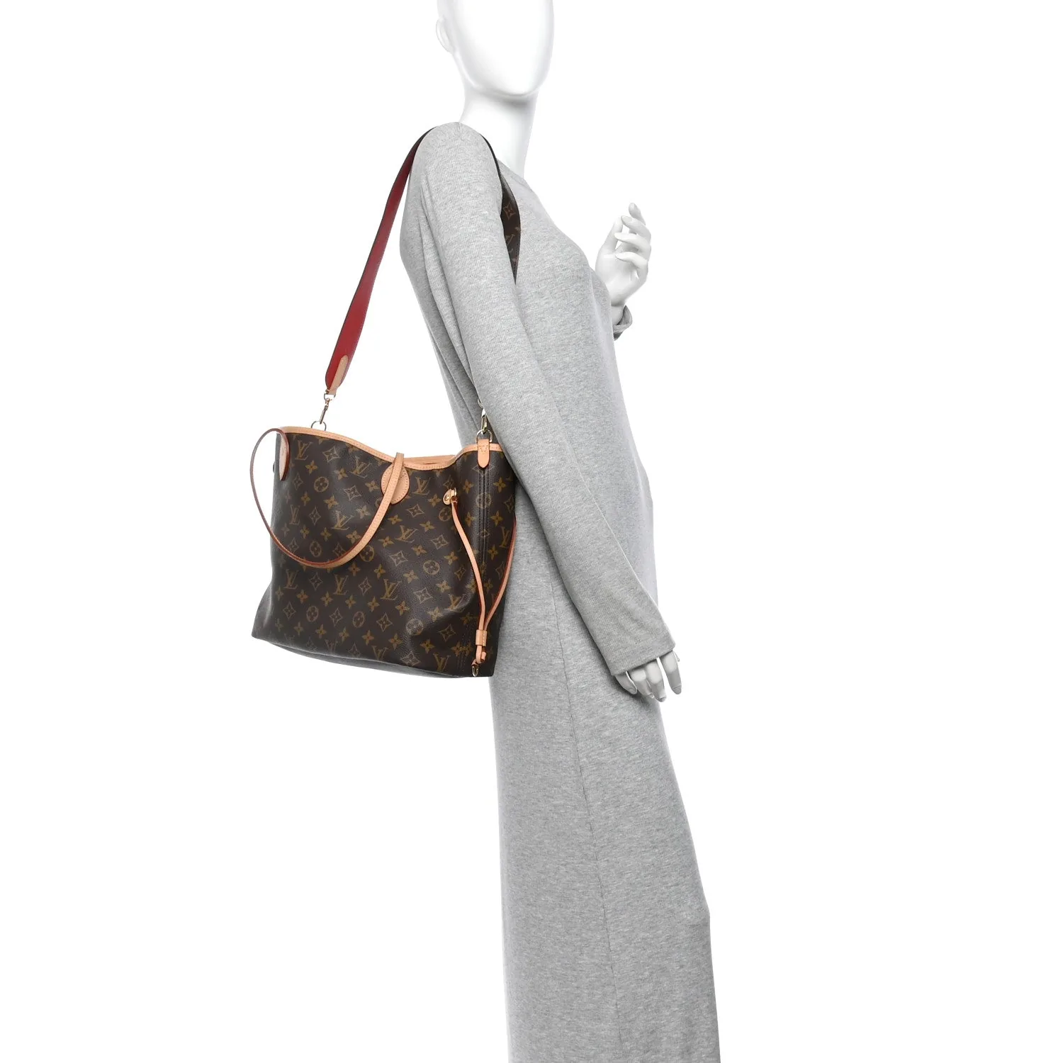 Louis Vuitton Monogram Inside Out Neverfull Bandouliere MM Rouge Sari – photo 2
