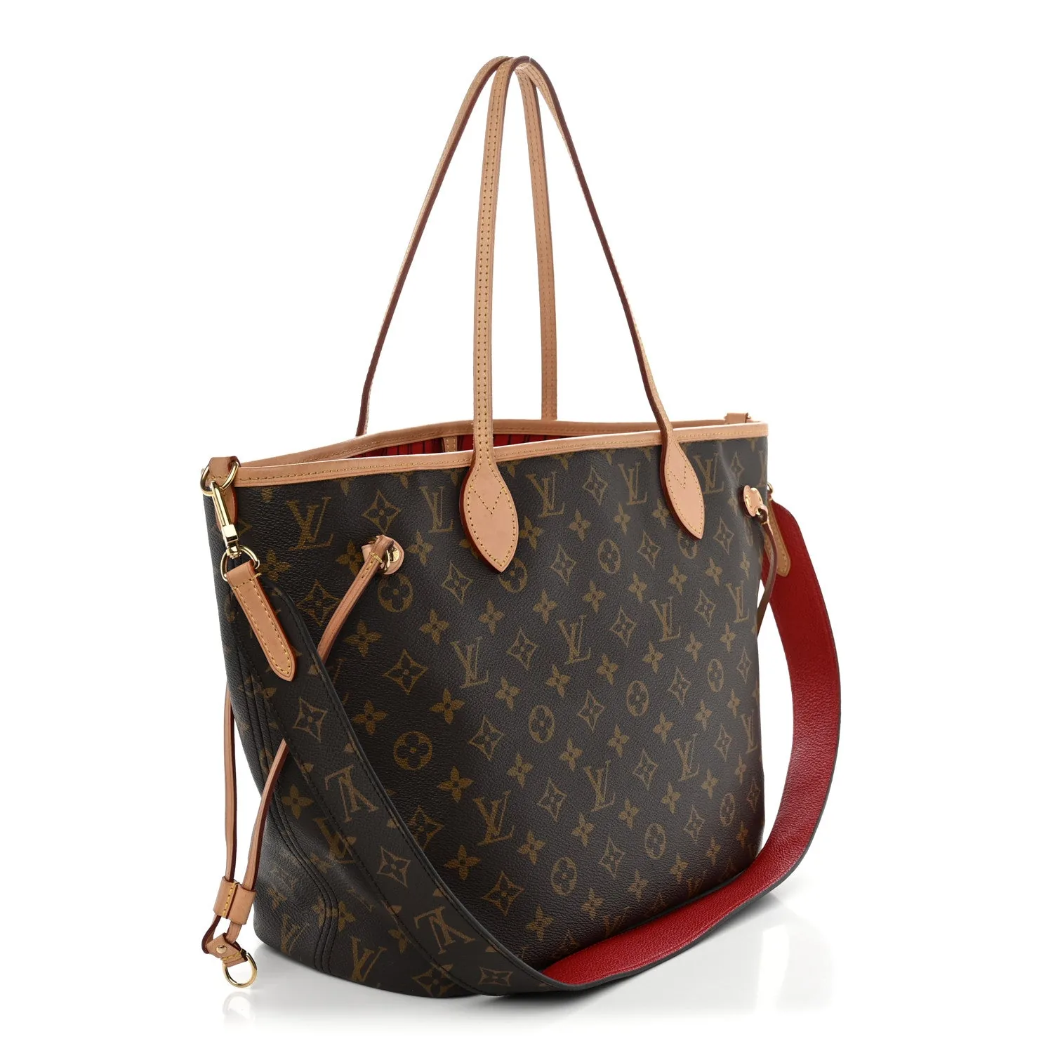 Louis Vuitton Monogram Inside Out Neverfull Bandouliere MM Rouge Sari – photo 3