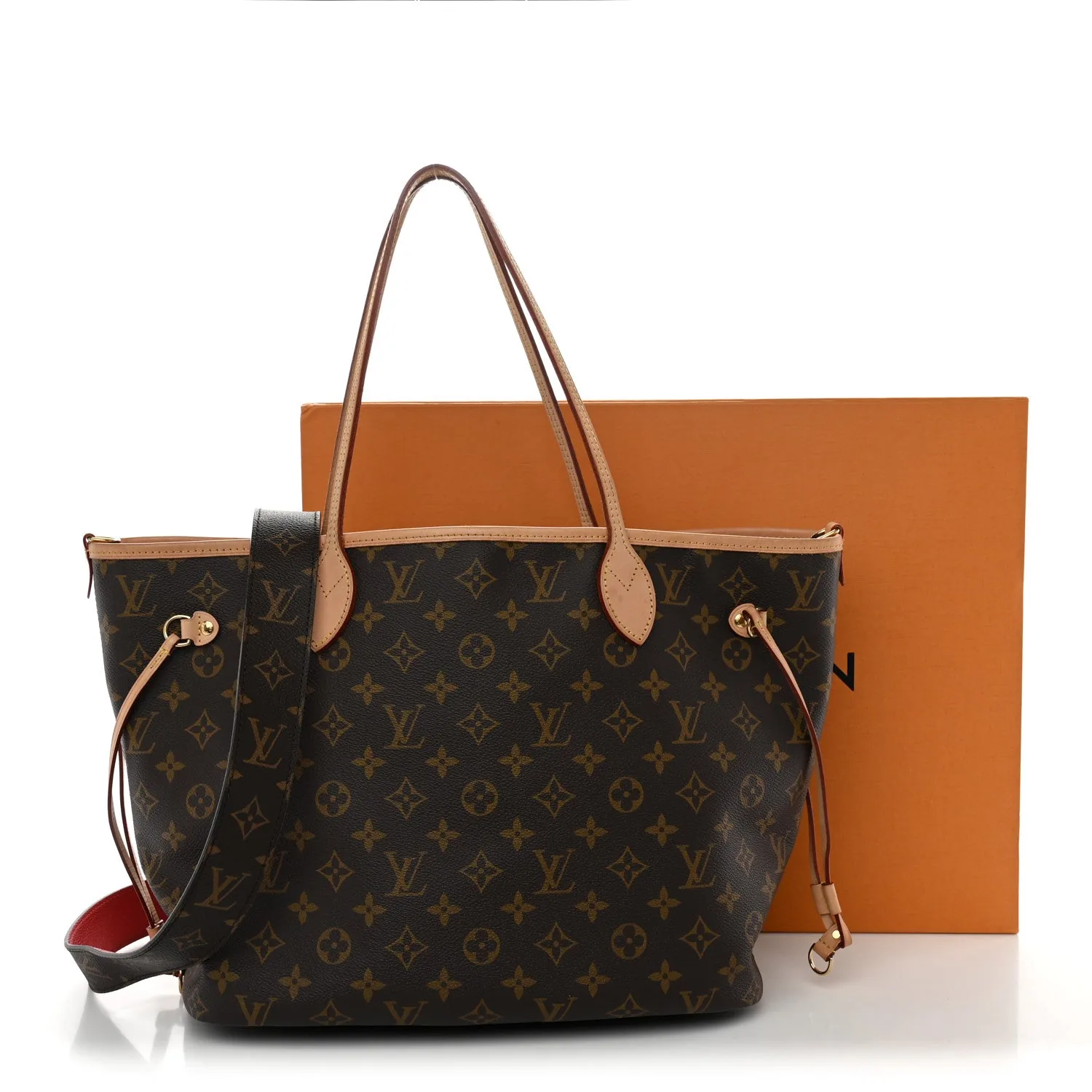 Louis Vuitton Monogram Inside Out Neverfull Bandouliere MM Rouge Sari – photo 11