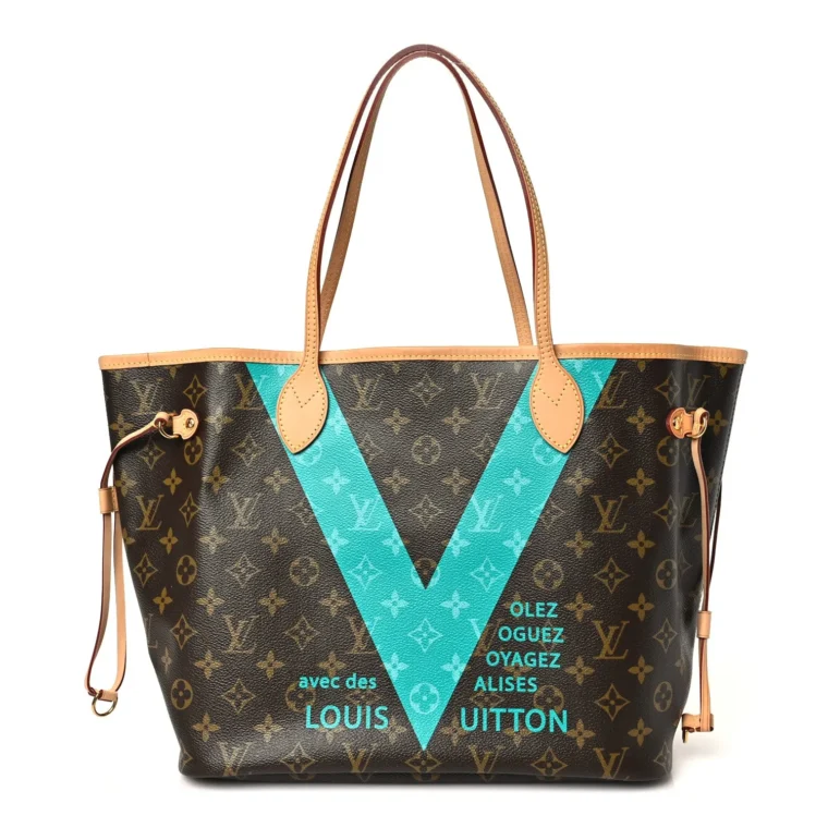 Louis Vuitton Monogram V Neverfull MM Turquoise – Very Good 2015 – Buy Now