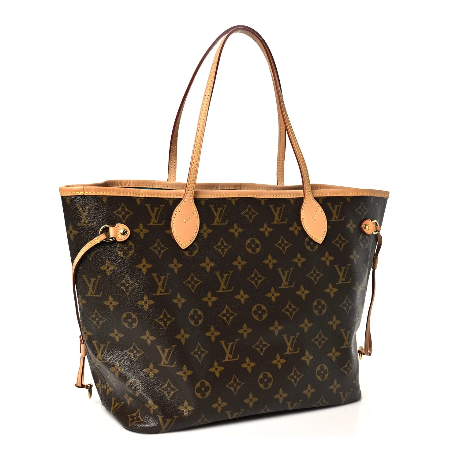 Louis Vuitton Monogram V Neverfull MM Turquoise – Very Good 2015 – photo 4