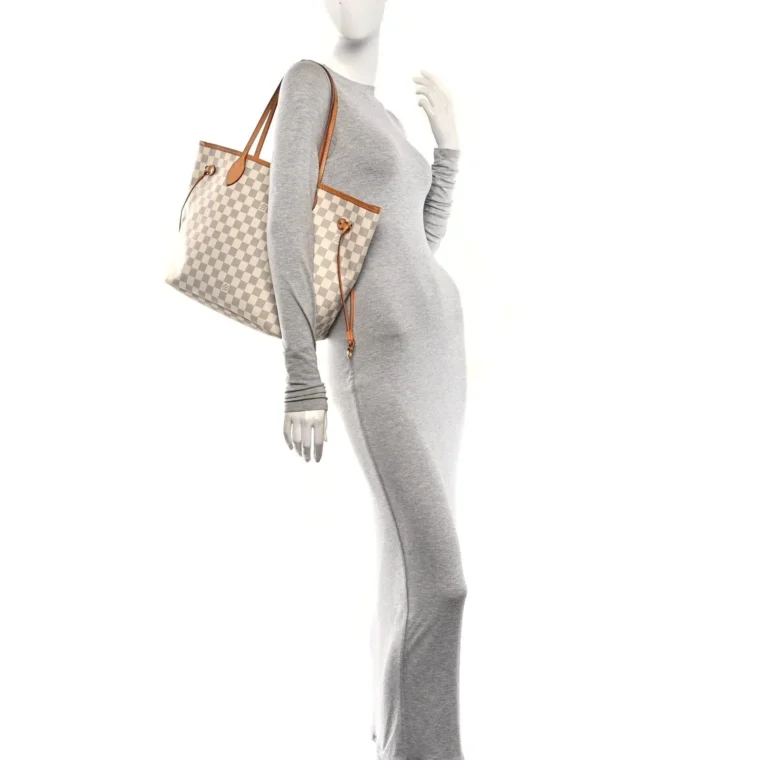Louis Vuitton Damier Azur Neo Neverfull MM Rose Ballerine – Very Good 2017 – Buy Now — alternate view