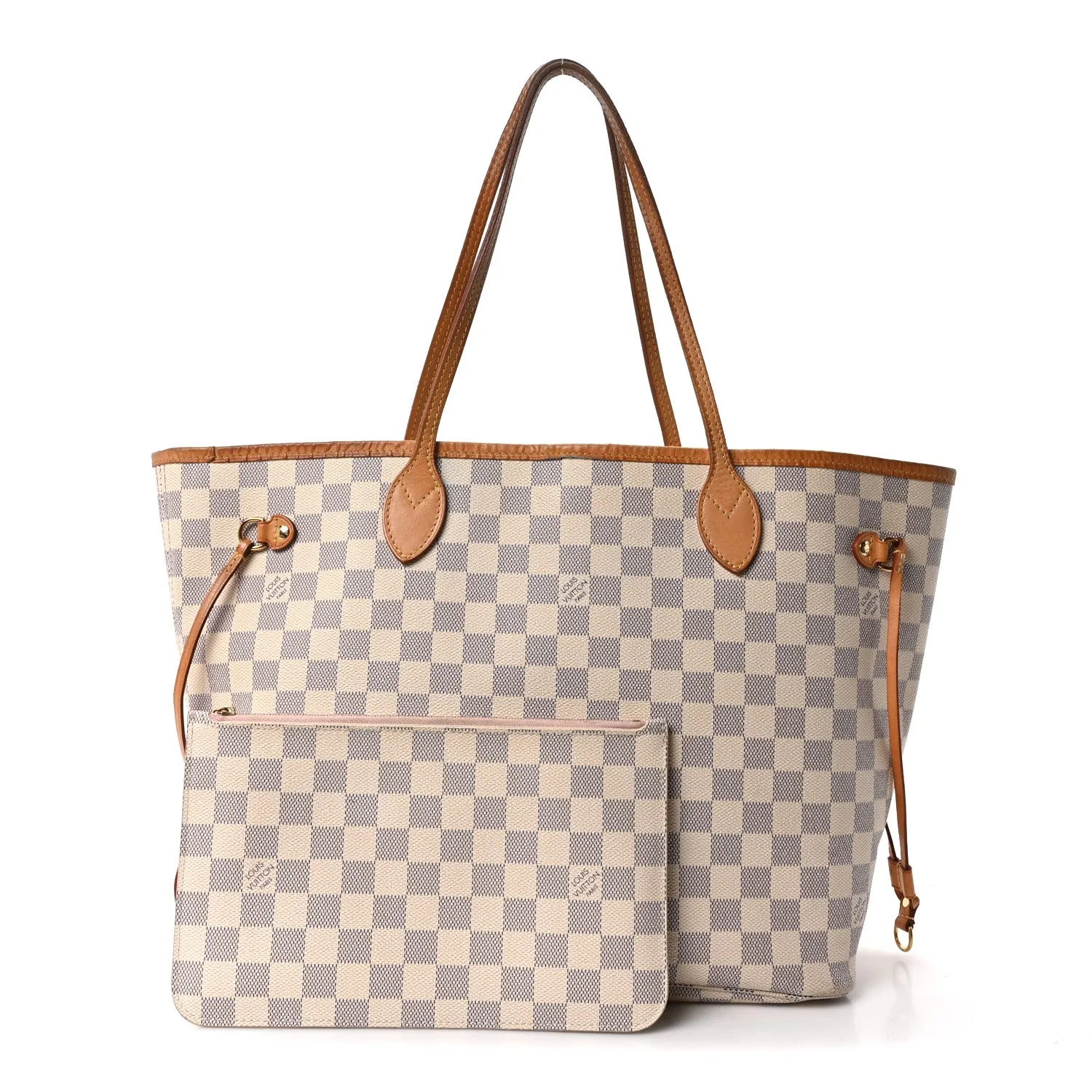 Louis Vuitton Damier Azur Neo Neverfull MM Rose Ballerine – Very Good 2017 – photo 3