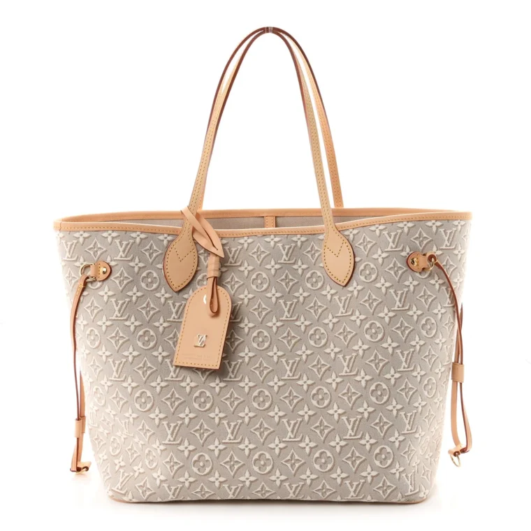 Louis Vuitton Jacquard Monogram Embleme Neverfull MM Peuplier – Excellent for Sale