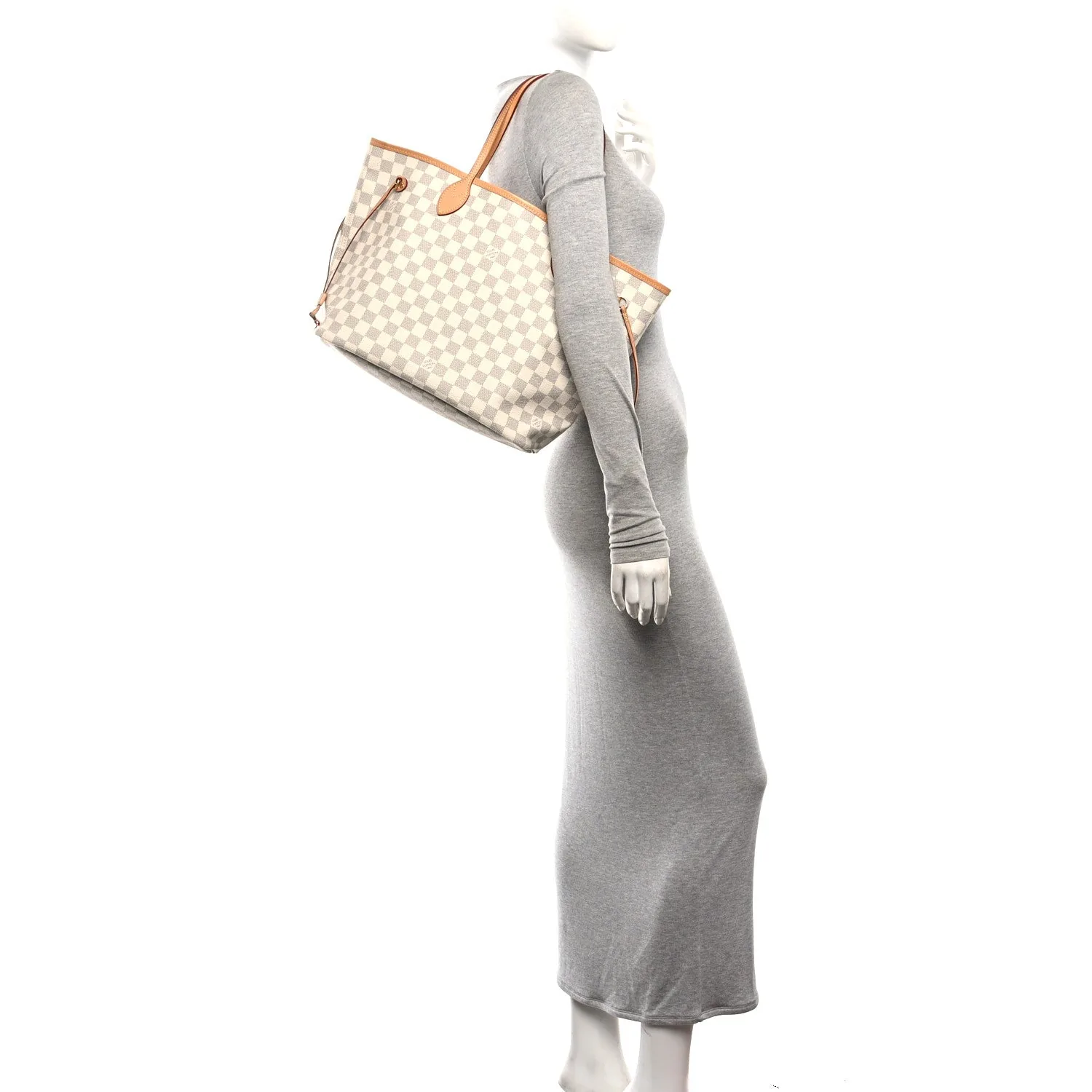 Louis Vuitton Damier Azur Neo Neverfull MM Rose Ballerine – Excellent 2019 – photo 2