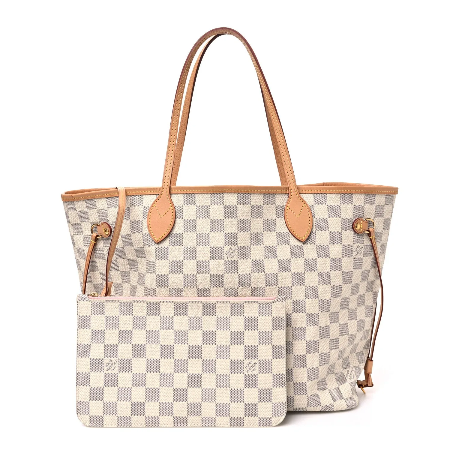Louis Vuitton Damier Azur Neo Neverfull MM Rose Ballerine – Excellent 2019 – photo 3