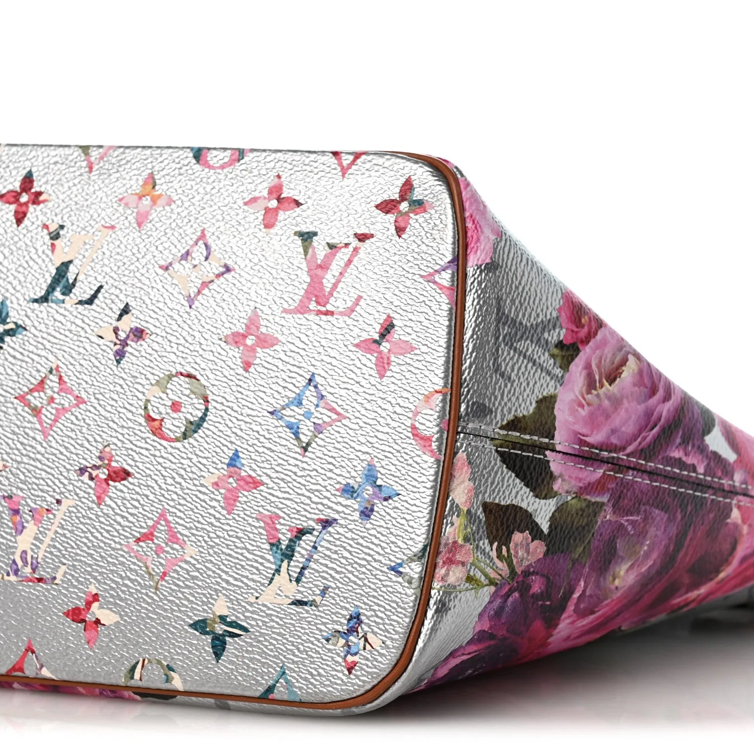 Louis Vuitton Metallic Monogram LV Garden Neverfull MM Silver – Excellent – photo 9