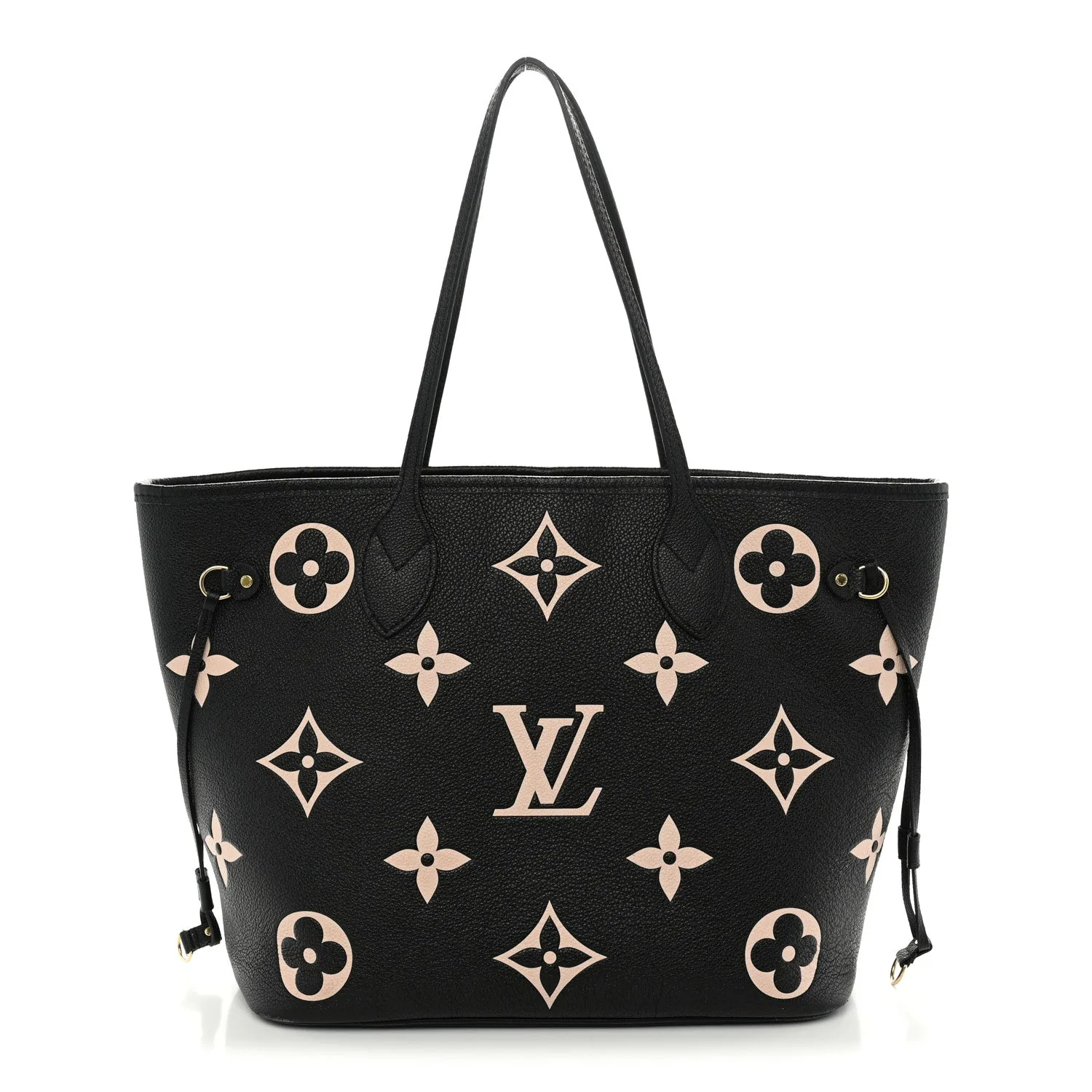 Louis Vuitton Empreinte Monogram Giant Neverfull MM Black Beige – Very Good 2025