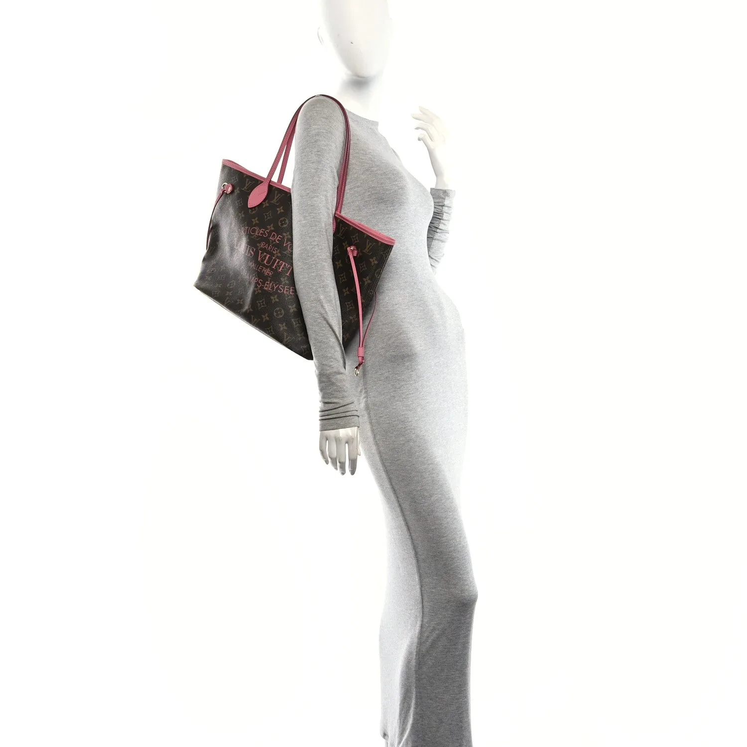 Louis Vuitton Monogram Articles de Voyage Ikat Neverfull MM Rose Velours – photo 2