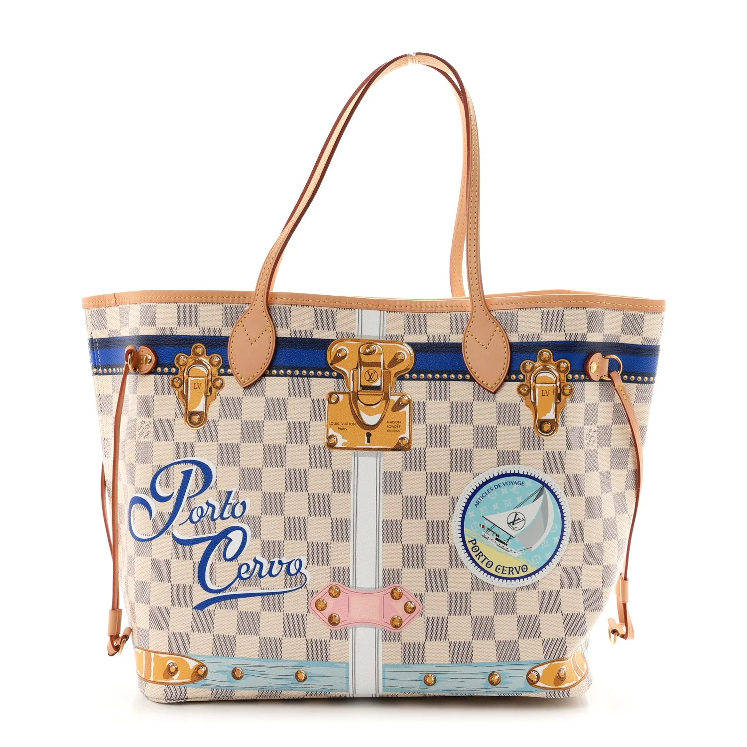 Louis Vuitton Damier Azur Summer Trunks Mykonos Neo Neverfull MM