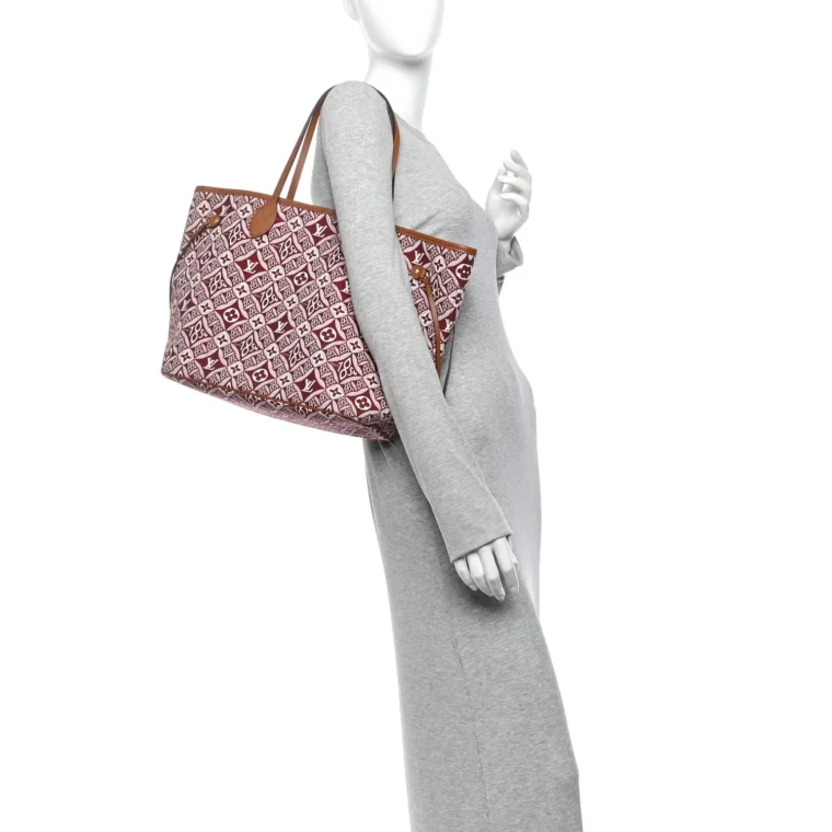 Louis Vuitton Jacquard Since 1854 Neverfull MM Bordeaux – Excellent 2020 for Sale — alternate view