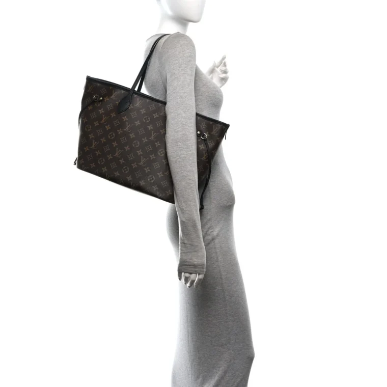 Louis Vuitton Monogram Calfskin Neo Neverfull Inside Out MM Black – Excellent for Sale — alternate view