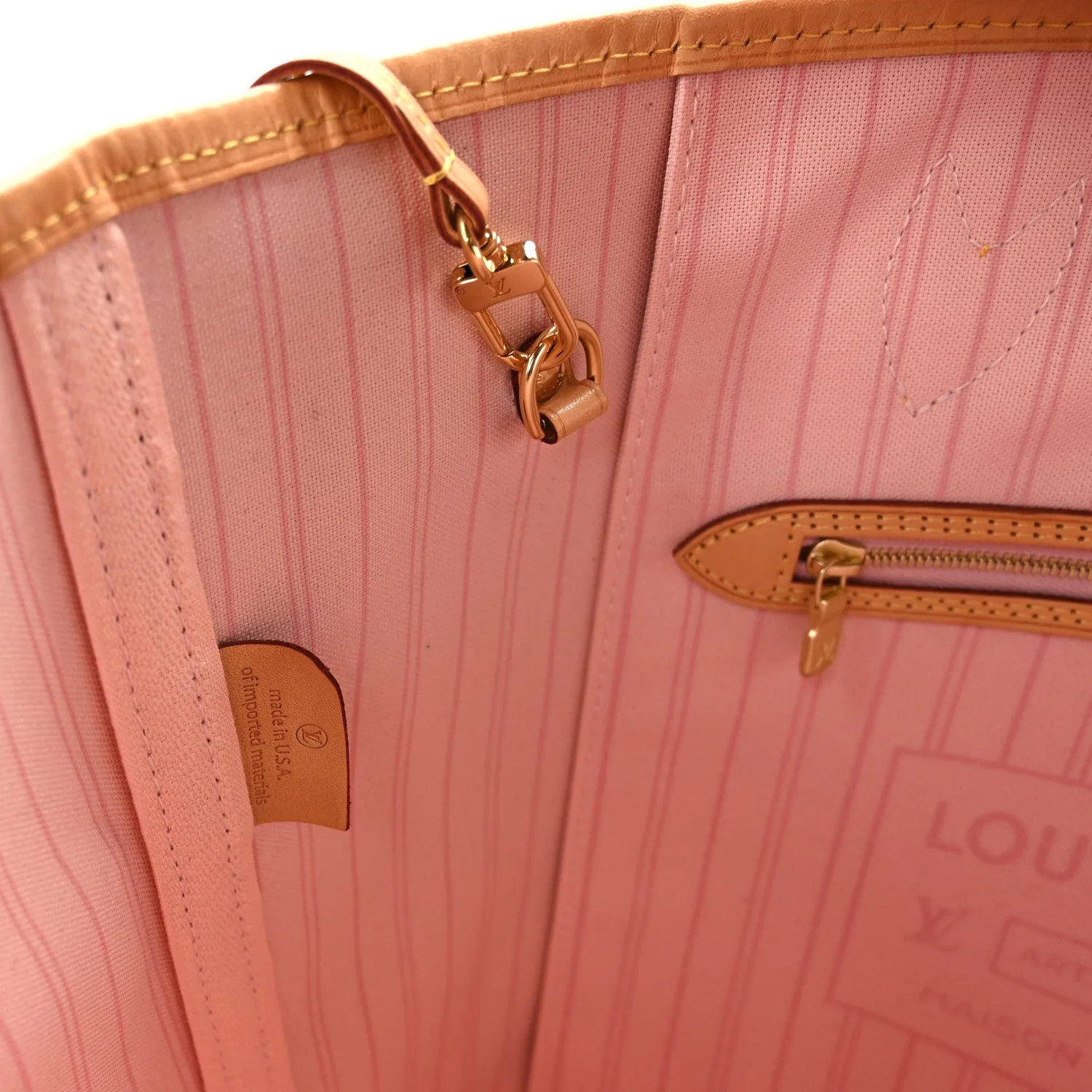Louis Vuitton Damier Azur Neo Neverfull MM Rose Ballerine – Very Good 2018 – photo 8