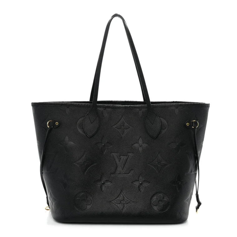 Louis Vuitton Empreinte Monogram Giant Neverfull MM Black – Very Good 2021 for Sale