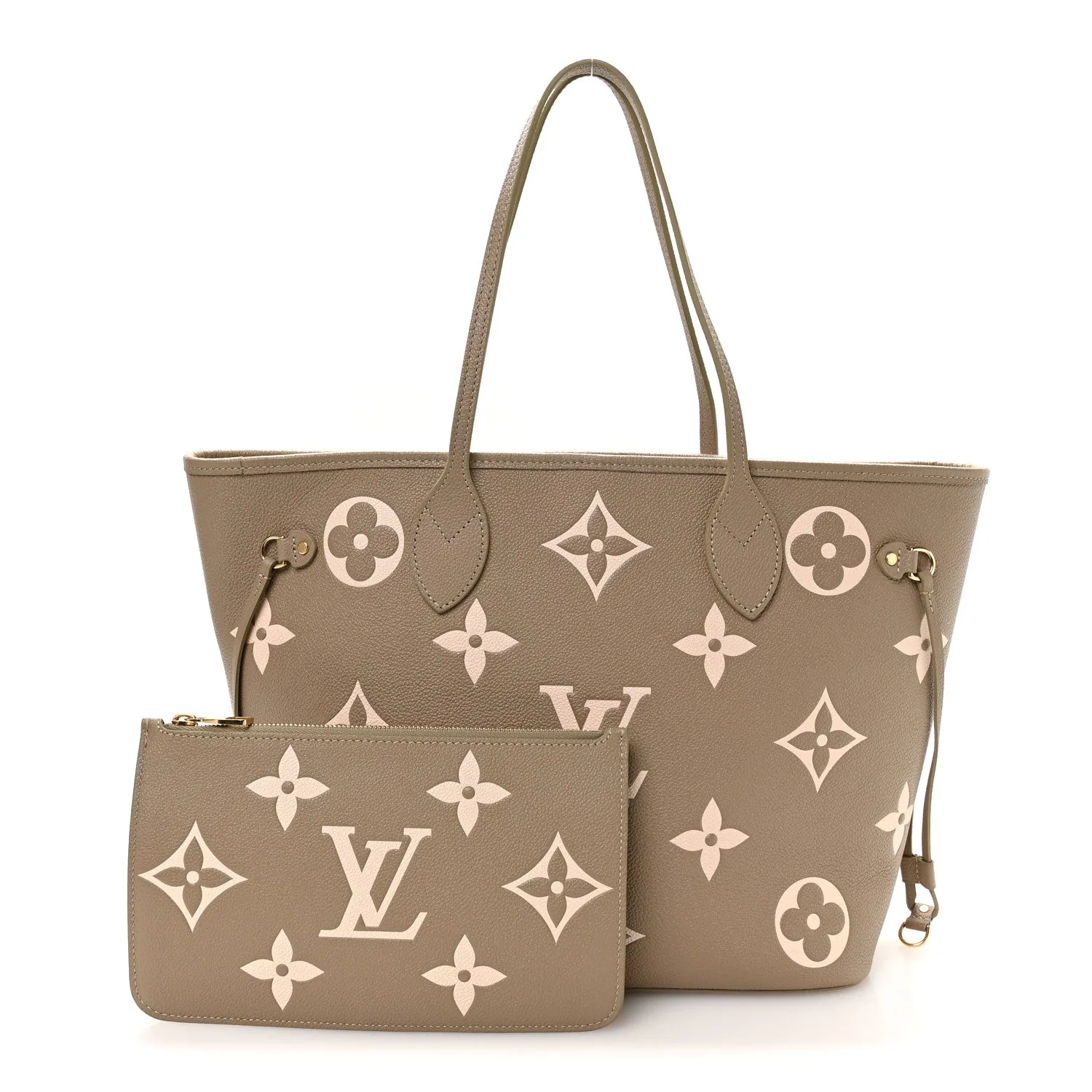 Louis Vuitton Empreinte Monogram Giant Neverfull MM Khaki Cream – photo 2
