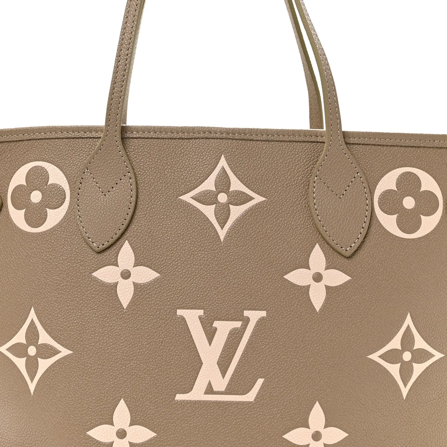 Louis Vuitton Empreinte Monogram Giant Neverfull MM Khaki Cream – photo 8