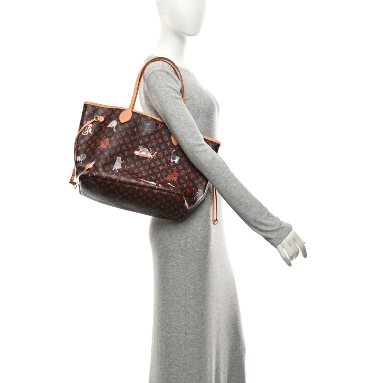 Louis Vuitton Catogram Neverfull MM Marron for Sale — alternate view