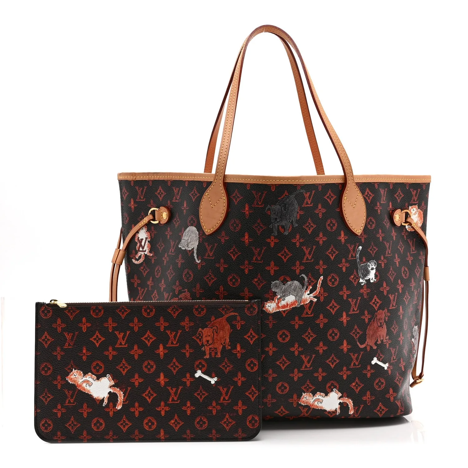 Louis Vuitton Catogram Neverfull MM Marron – photo 3