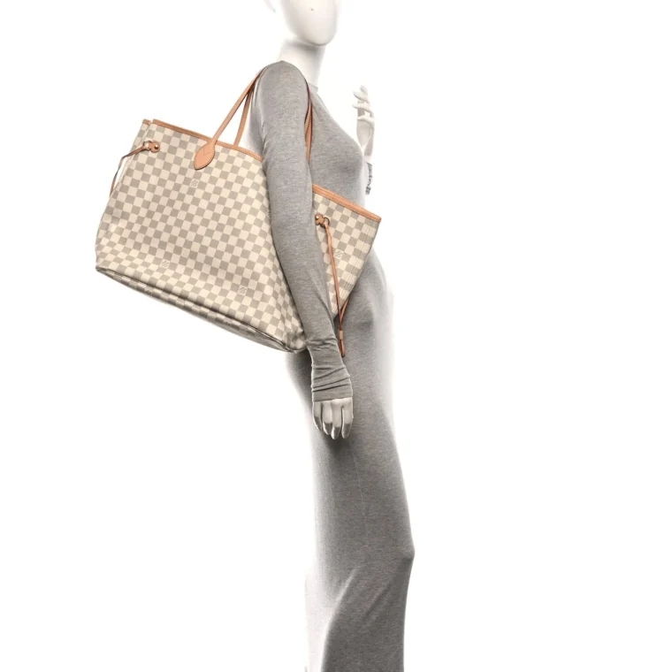 Louis Vuitton Damier Azur Neo Neverfull GM Rose Ballerine – Excellent 2019 for Sale — alternate view