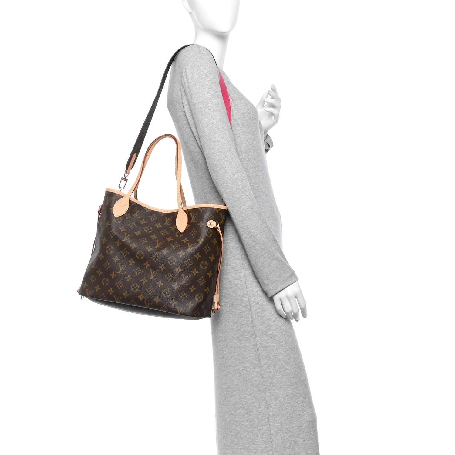Louis Vuitton Monogram Inside Out Neverfull Bandouliere MM Rose Pondichery – Excellent 2025 – photo 2