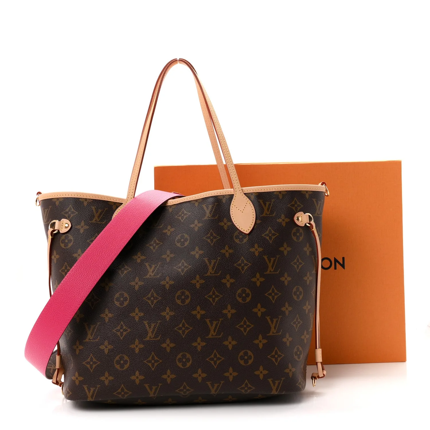 Louis Vuitton Monogram Inside Out Neverfull Bandouliere MM Rose Pondichery – Excellent 2025 – photo 17