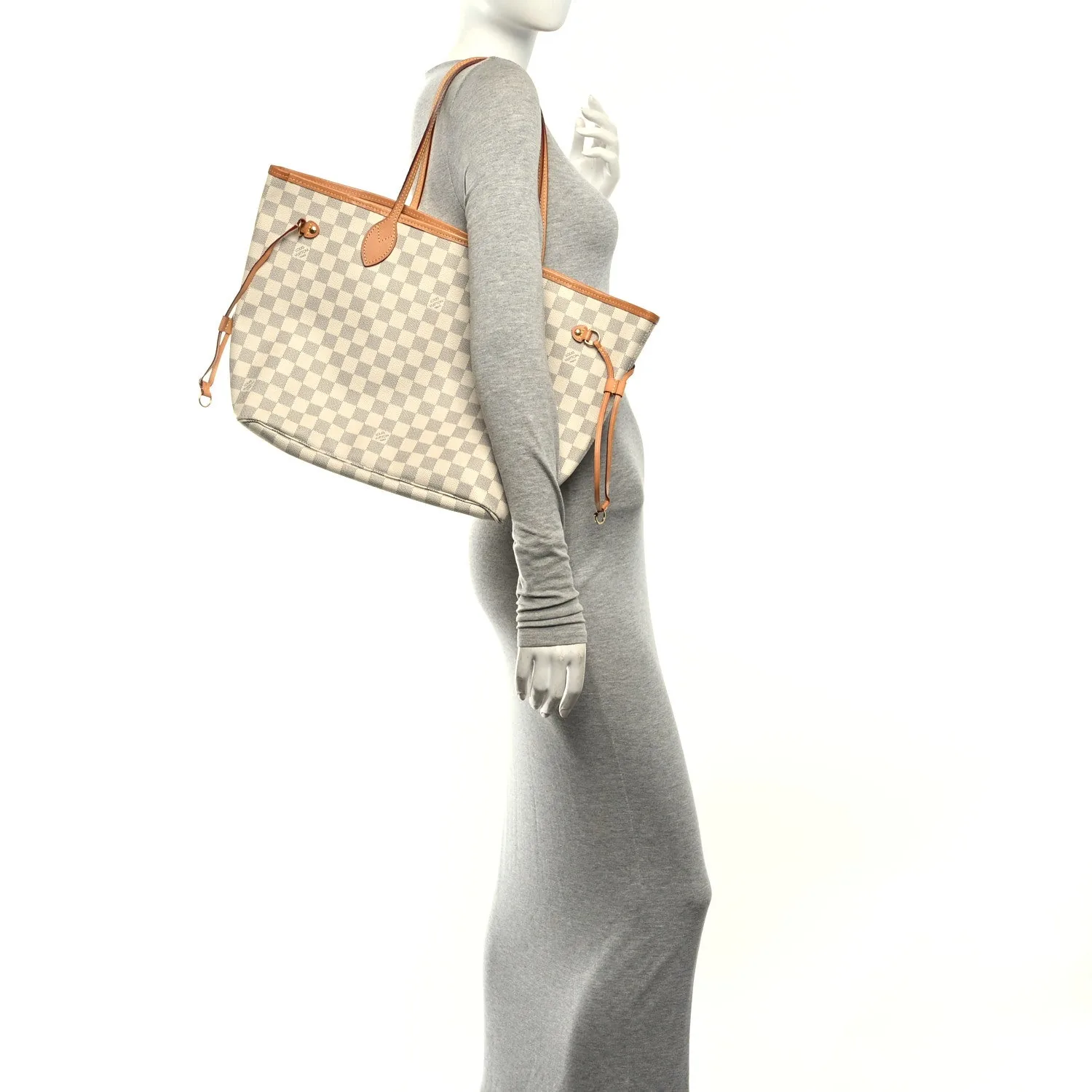 Louis Vuitton Damier Azur Neo Neverfull MM Rose Ballerine – Very Good 2021 – photo 2