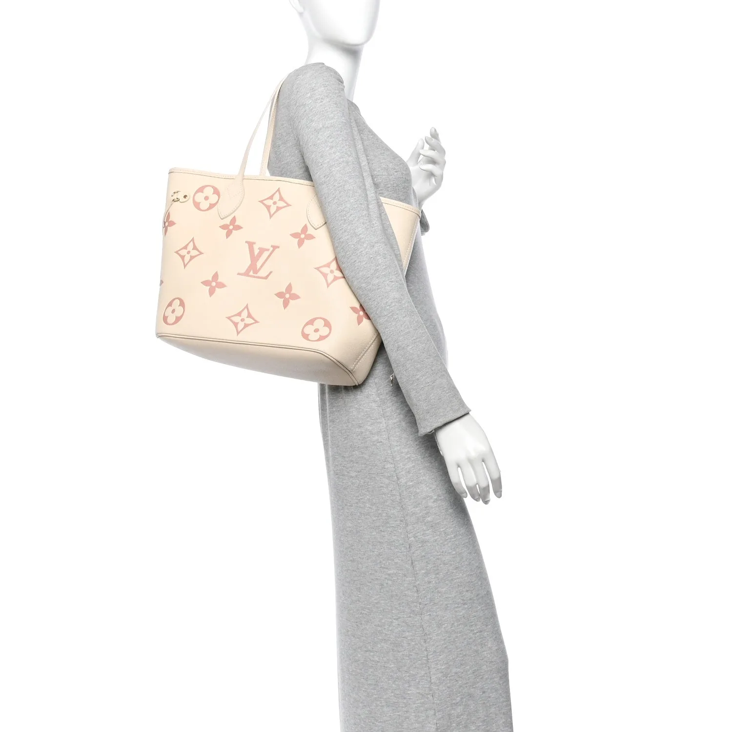 Louis Vuitton Empreinte Monogram Giant Neverfull MM Creme Rose Trianon – photo 2