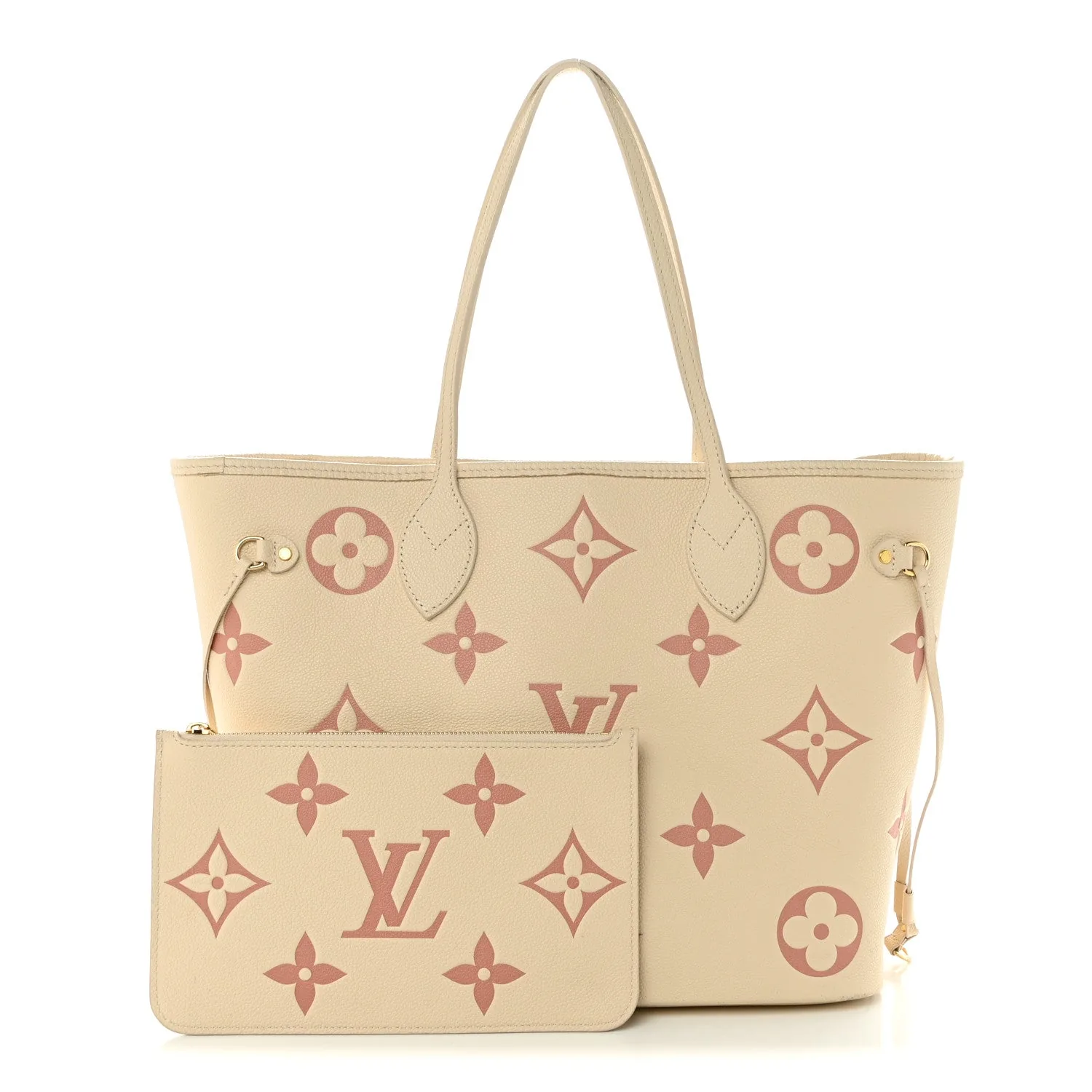 Louis Vuitton Empreinte Monogram Giant Neverfull MM Creme Rose Trianon – photo 3