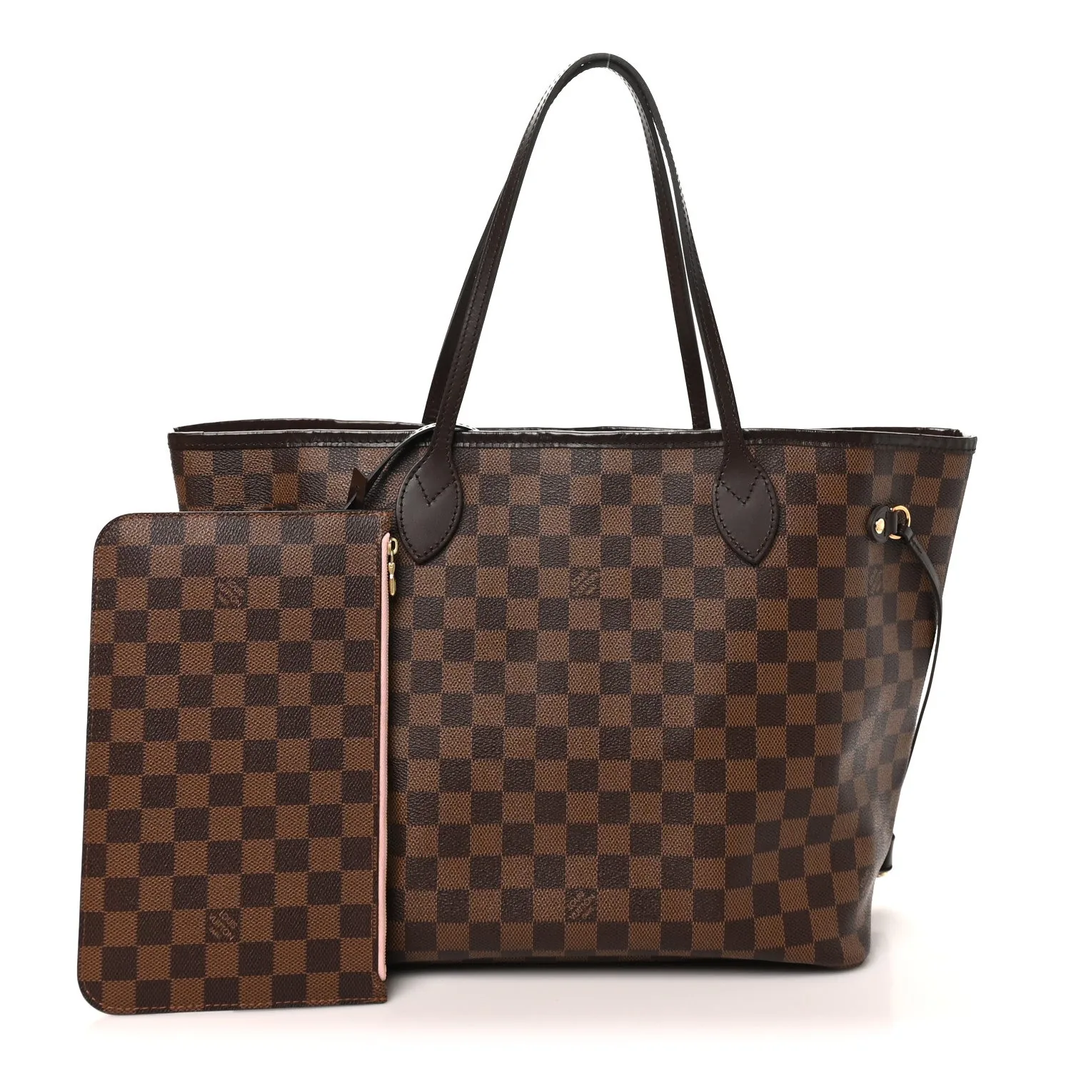Louis Vuitton Damier Ebene Neo Neverfull MM Rose Ballerine – Very Good – photo 3