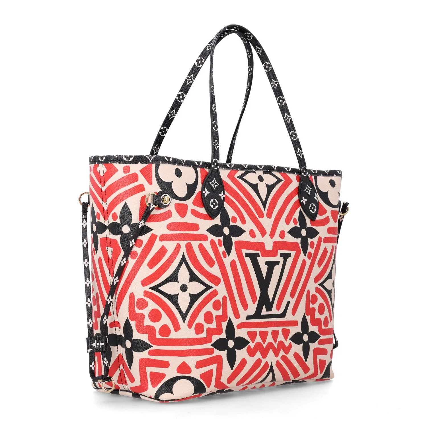 Louis Vuitton Monogram Giant Crafty Neverfull MM Creme Rouge Black – photo 5