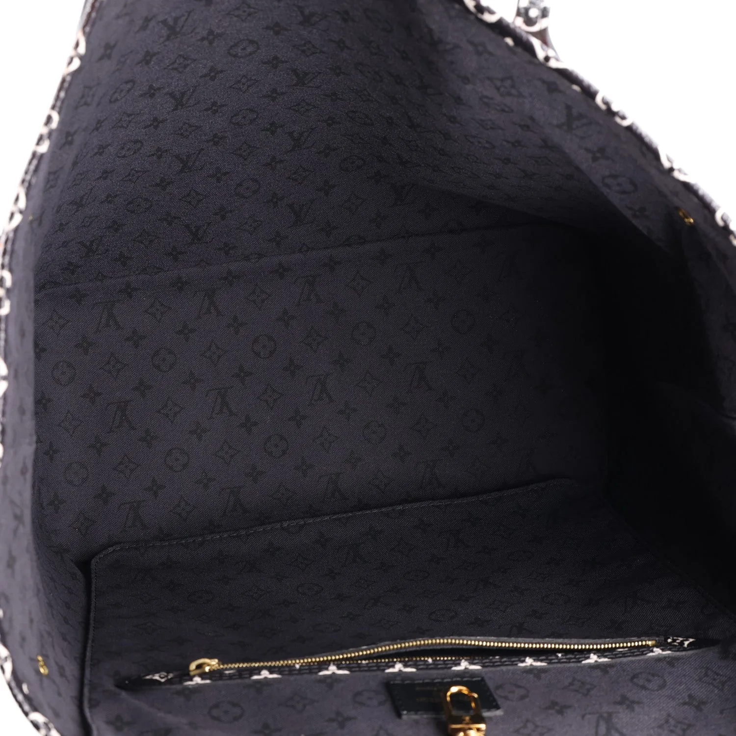 Louis Vuitton Monogram Giant Crafty Neverfull MM Creme Rouge Black – photo 7