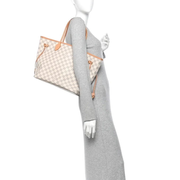 Louis Vuitton Damier Azur Neo Neverfull MM Rose Ballerine – Very Good 2019 – Buy Now — alternate view