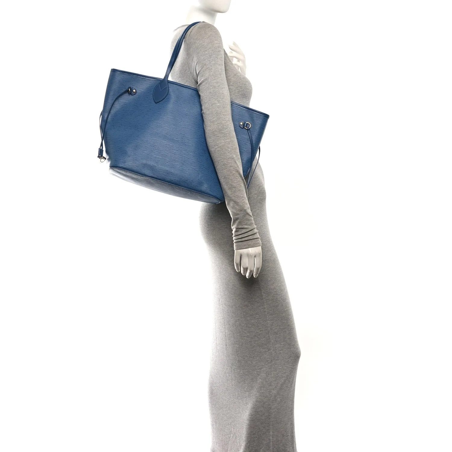 Louis Vuitton Epi Neverfull MM Denim Blue – Excellent – photo 2