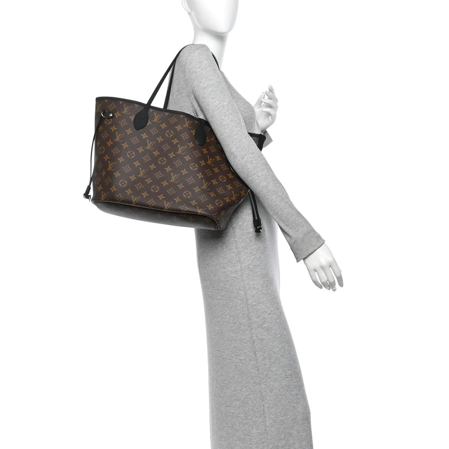 Louis Vuitton Monogram Calfskin Neo Neverfull Inside Out MM Black – Excellent – photo 2