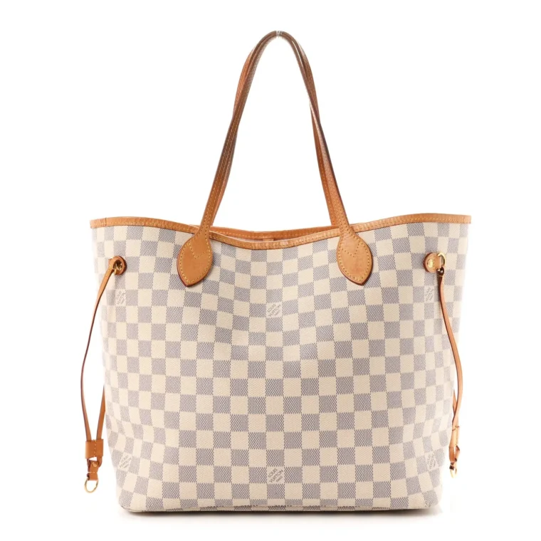 Pre-Owned Louis Vuitton Damier Azur Neo Neverfull MM Rose Ballerine – Very Good 2017 for Sale