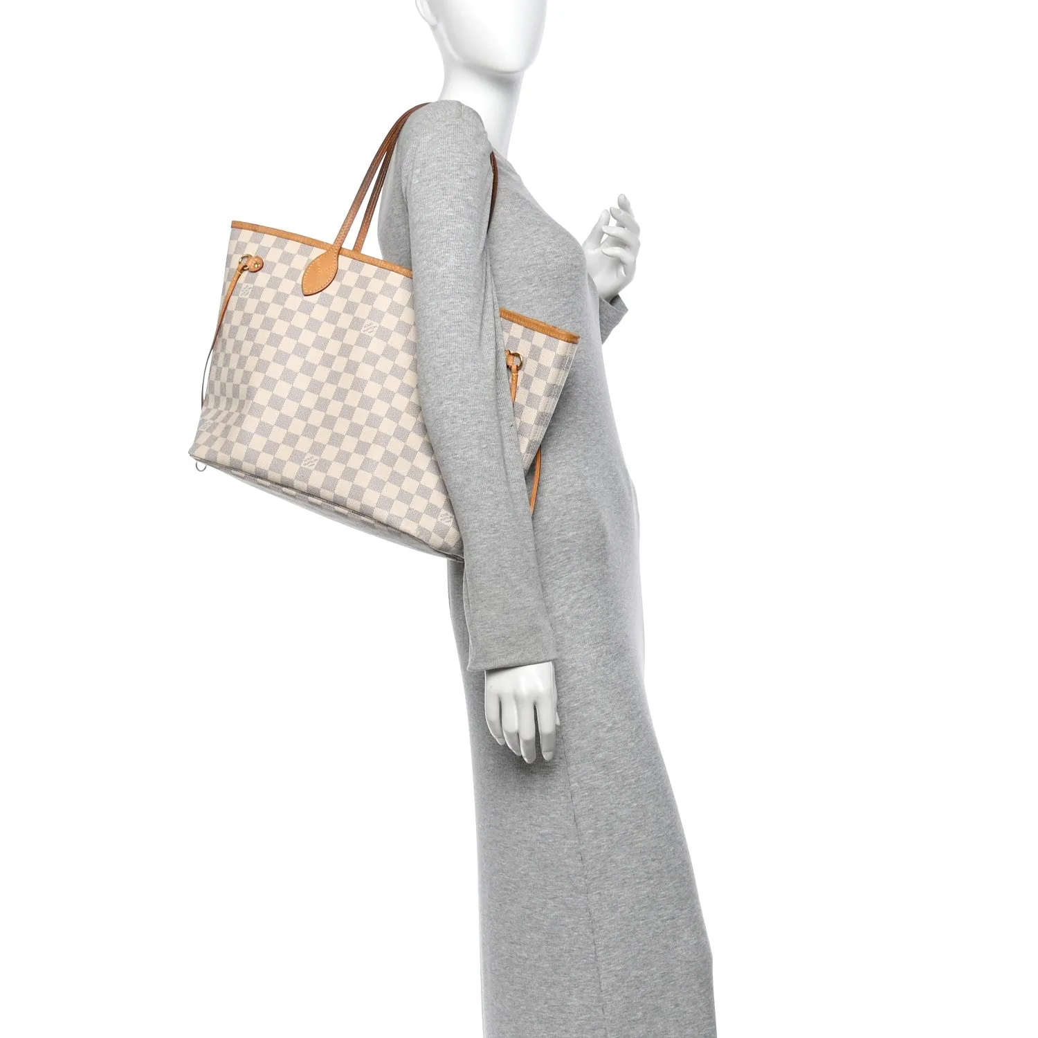 Louis Vuitton Damier Azur Neo Neverfull MM Rose Ballerine – Very Good 2017 – photo 2