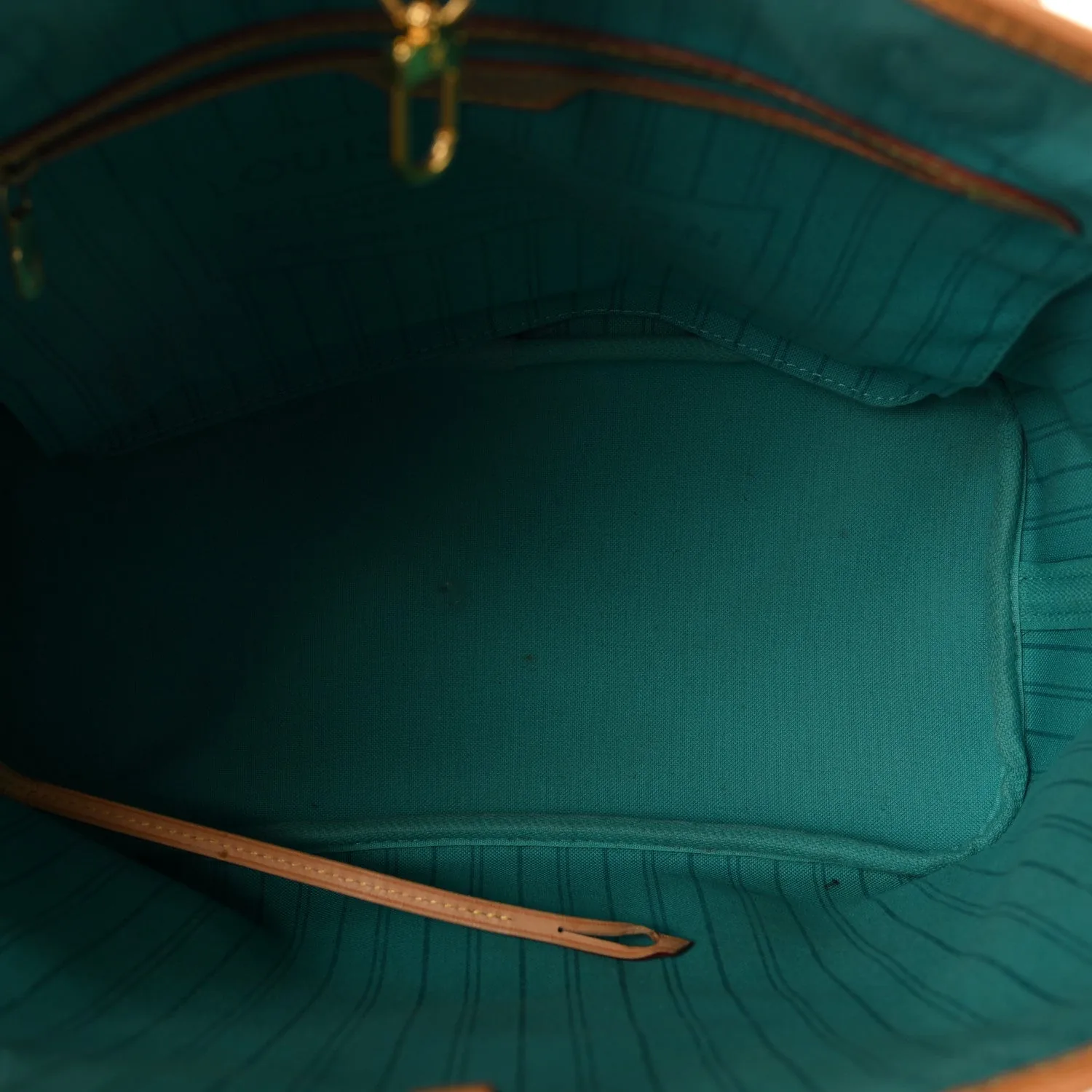 Louis Vuitton Monogram V Neverfull MM Turquoise – Very Good 2015 – photo 9