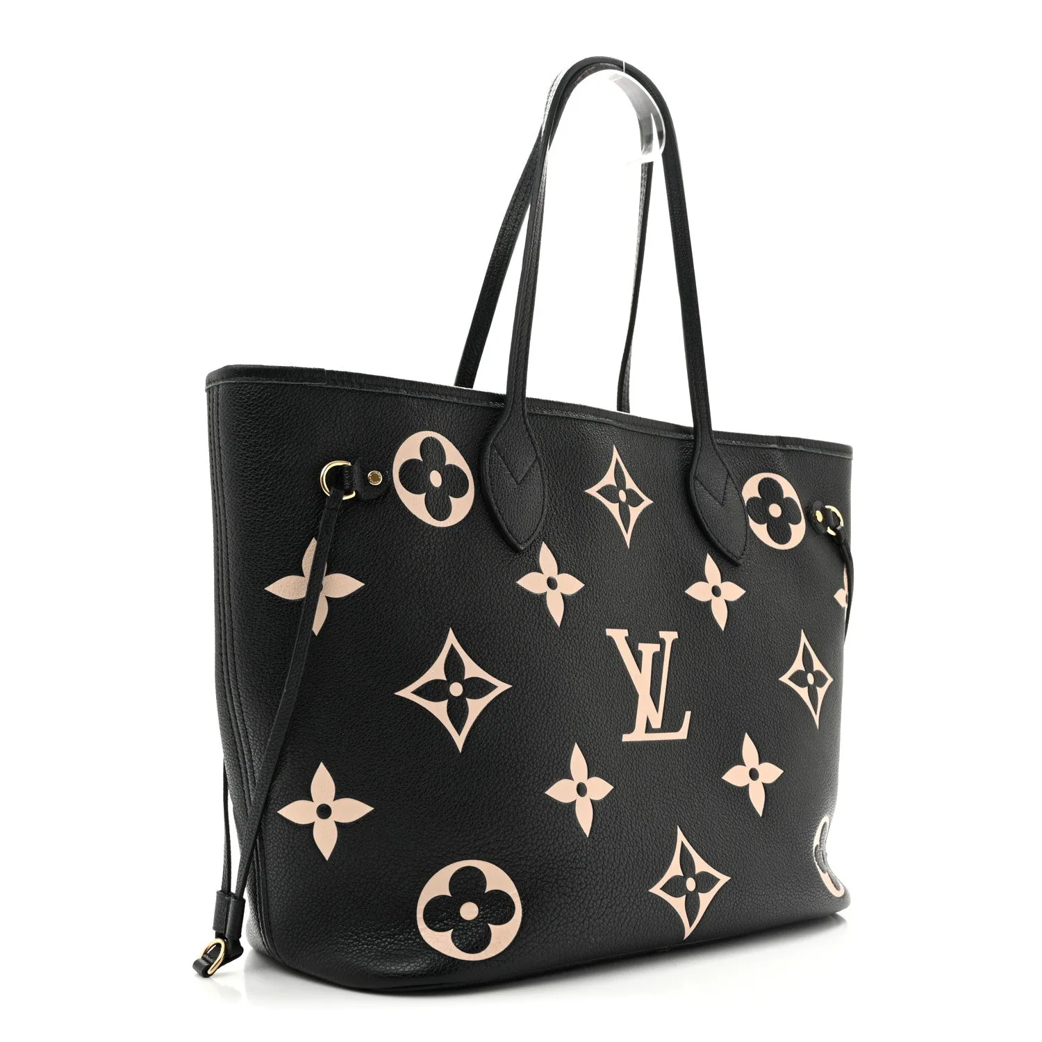 Louis Vuitton Empreinte Monogram Giant Neverfull MM Black Beige – Very Good – photo 3