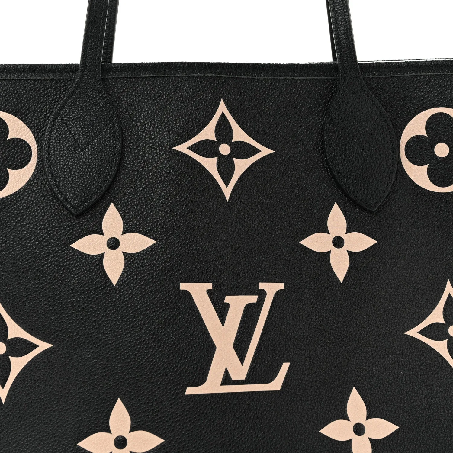 Louis Vuitton Empreinte Monogram Giant Neverfull MM Black Beige – Very Good – photo 7