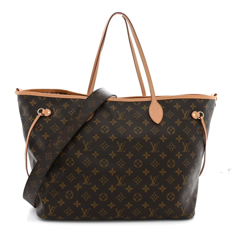 Louis Vuitton Monogram Stamped Inside Out Neverfull Bandouliere GM Beige – Excellent for Sale