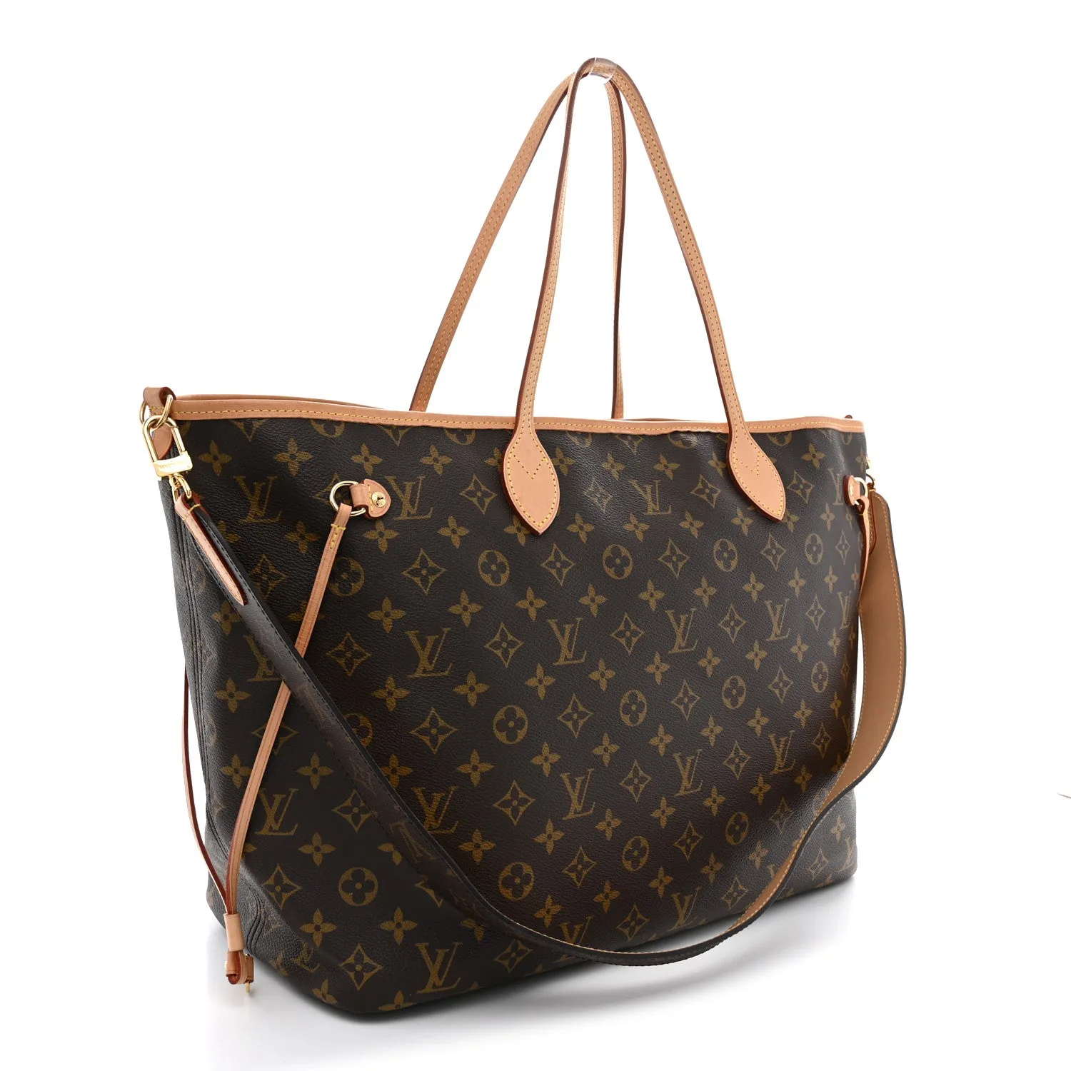 Louis Vuitton Monogram Stamped Inside Out Neverfull Bandouliere GM Beige – Excellent – photo 3