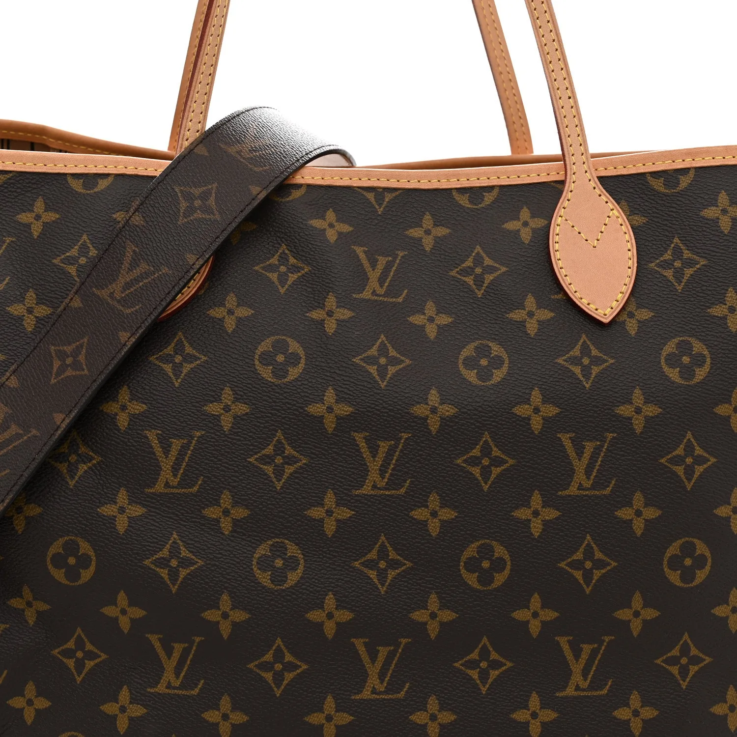 Louis Vuitton Monogram Stamped Inside Out Neverfull Bandouliere GM Beige – Excellent – photo 7