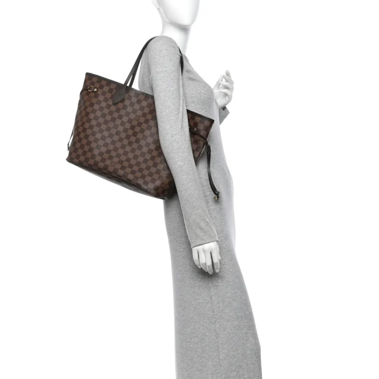 Louis Vuitton Damier Ebene Neo Neverfull MM Rose Ballerine – Excellent for Sale — alternate view