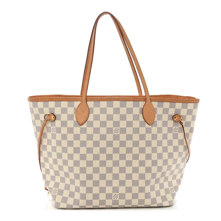 Louis Vuitton Damier Azur Neo Neverfull MM Rose Ballerine – Very Good for Sale