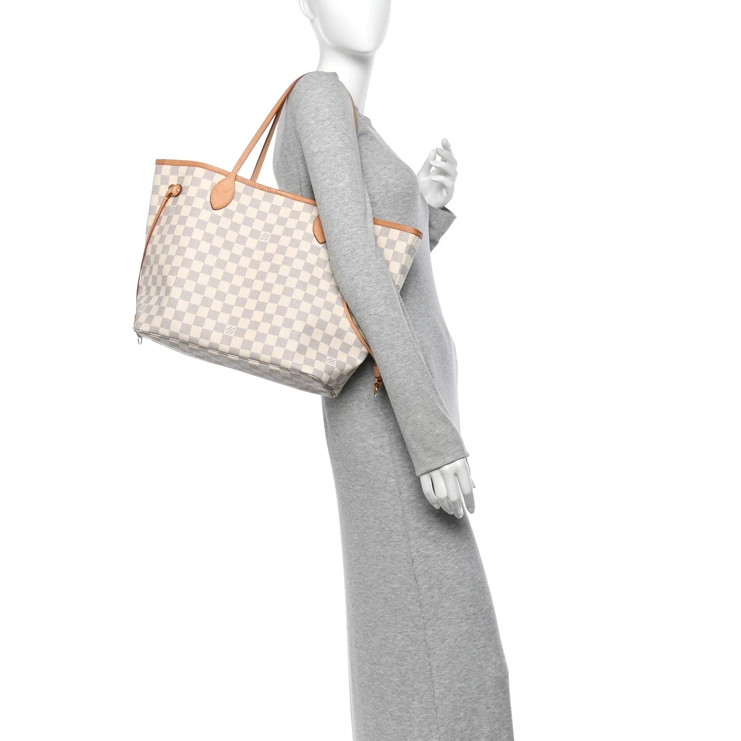 Louis Vuitton Damier Azur Neo Neverfull MM Rose Ballerine – Very Good – photo 2