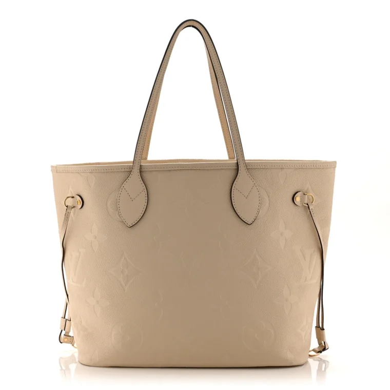 Louis Vuitton Empreinte Monogram Giant Neverfull MM Cream for Sale