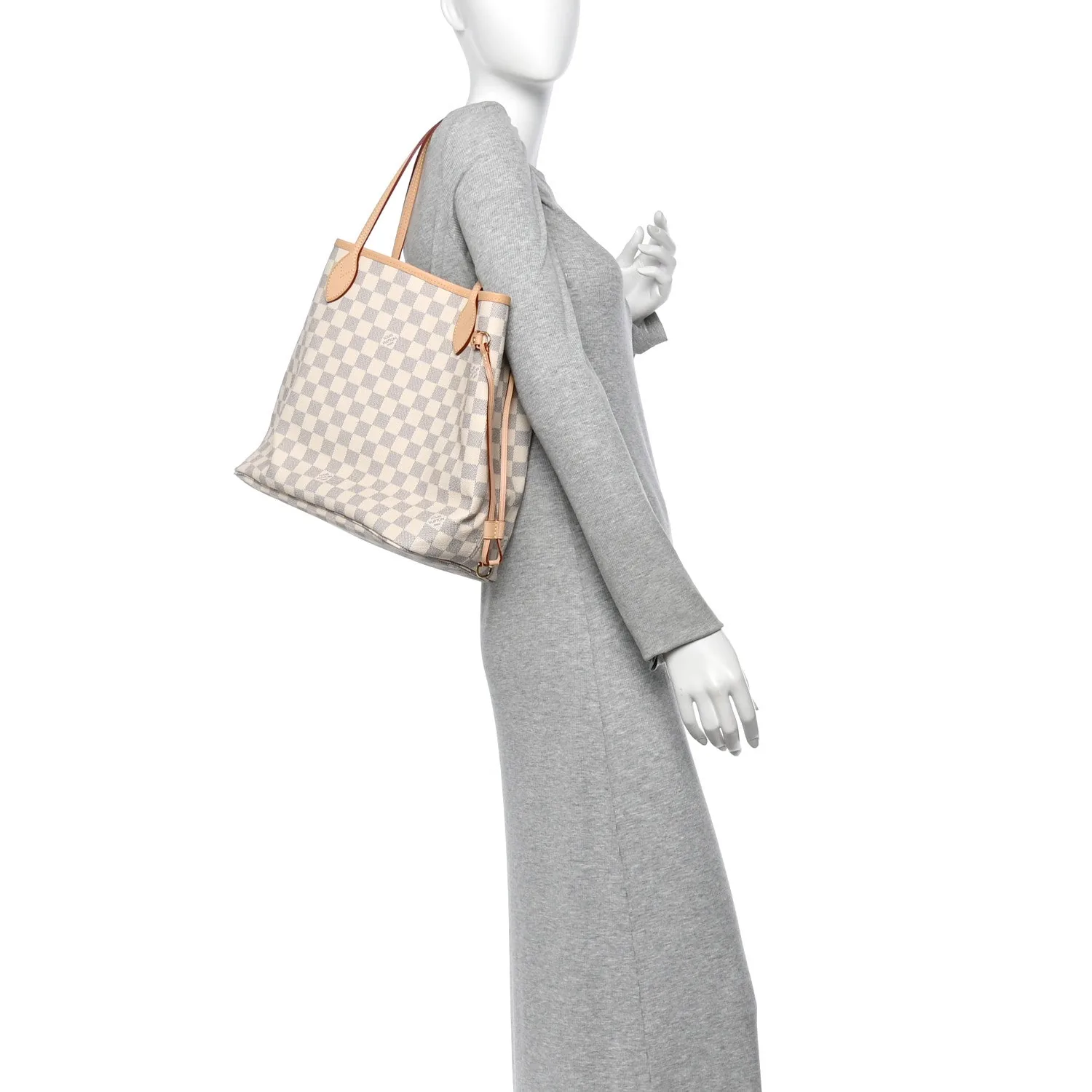 Louis Vuitton Damier Azur Neo Neverfull MM Rose Ballerine – Excellent – photo 2